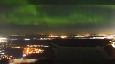 Aurora boreale su San Pietroburgo