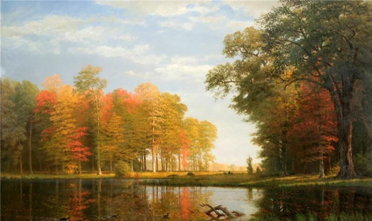 Albert Bierstadt “Autumn Woods”, 1886. Pubblico dominio.

