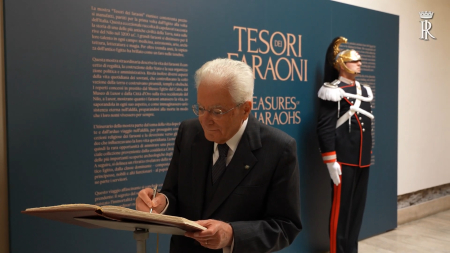 Mattarella visita la mostra Tesori dei Faraoni