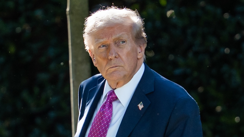Donald Trump nel giardino della Casa Bianca (foto archivio, Madalina Kilroy/The Epoch Times).