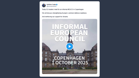 Costa: oggi vertice Consiglio europeo a Copenaghen
