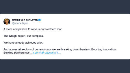 Von der Leyen: Europa più competitiva è la nostra stella polare