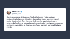 Urso: De Cecco era «protagonista indiscusso del settore agroalimentare»