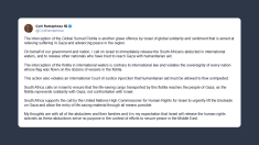 Ramaphosa attacca Israele per la gestione del caso Flotilla