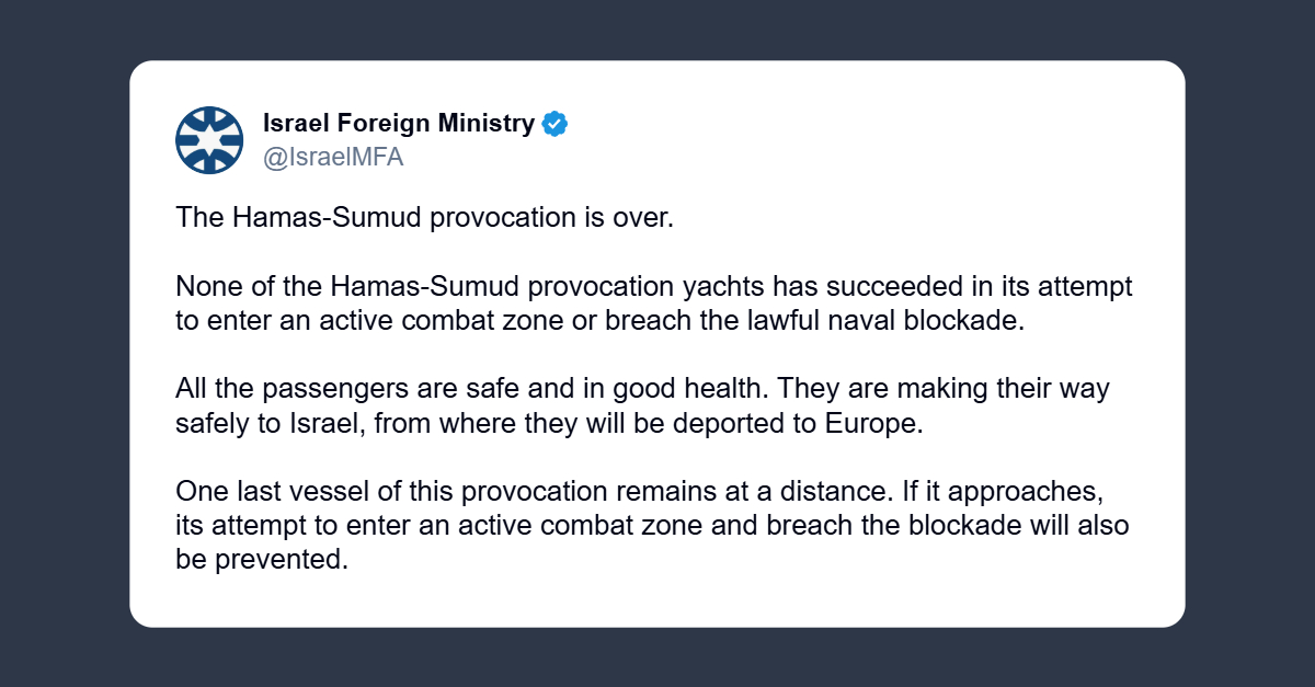 Israele: Flotilla, missione fallita