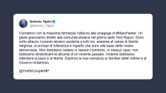 Tajani sull’attacco alla sinagoga di Manchester