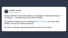 Costa: profonda tristezza per l’attacco alla sinagoga di Manchester
