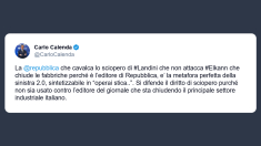 Calenda: Repubblica cavalca lo sciopero di Landini e risparmia Elkann