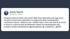 Tajani: grazie a tutte le donne e uomini delle forze dell’ordine