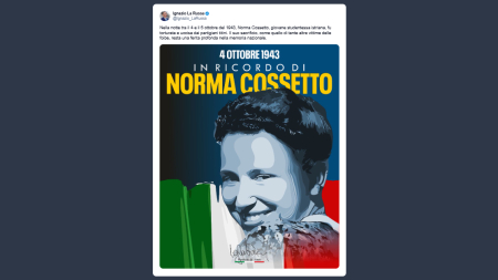 La Russa: in ricordo di Norma Cossetto Uccisa dai partigiani titini