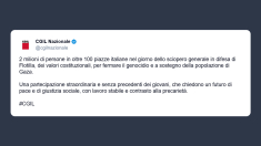 Cgil: 2 milioni di persone in oltre 100 piazze italiane