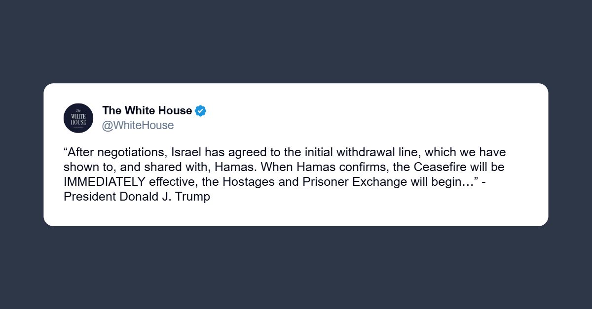 Trump: Israele ha accettato la linea iniziale di ritiro