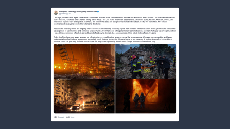 Zelensky: attacco russo causa 10 feriti e 5 morti