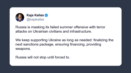 Kallas: «la Russia non si fermerà finché non sarà costretta a farlo»