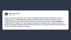 Papa Leone: addolorato per il popolo palestinese Preghiamo per la pace