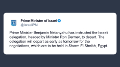 Delegazione israeliana sarà a Sharm El Sheikh per negoziati di pace a Gaza