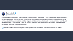 Calenda incontra i sindacati a Polmigliano per situazione Stellantis