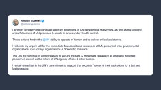 Guterres condanna fermamente detenzioni del personale Nazioni Unite