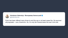 Zelensky: la Russia deve pagare interamente i costi della guerra