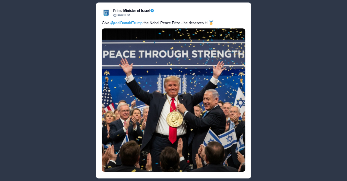 Netanyahu: Trump merita il Nobel per la Pace