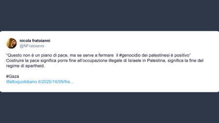 Fratoianni su Gaza: questo non è un piano di pace