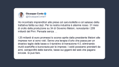 Conte: allarme rosso per industria italiana