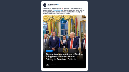 Trump annuncia accordo con Astra Zeneca