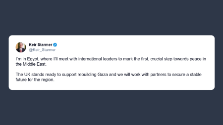Starmer: Uk pronto a sostenere la ricostruzione di Gaza