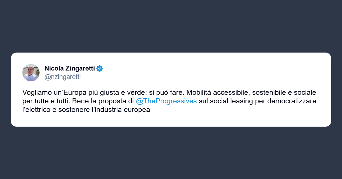 Zingaretti: vogliamo un’Europa più giusta e verde