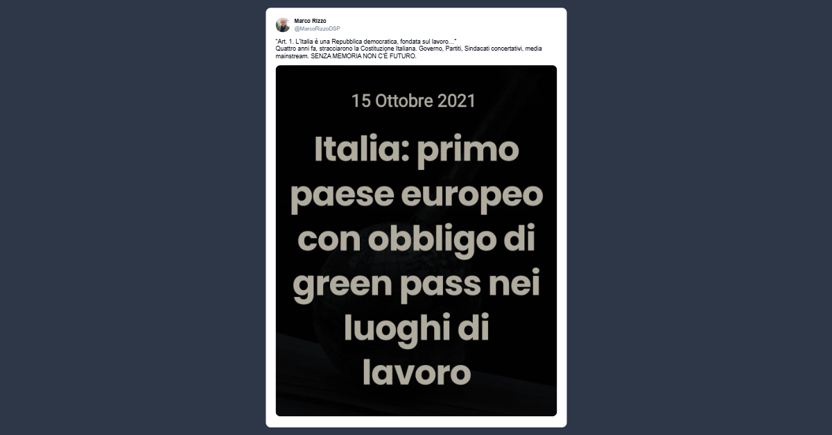Rizzo: «senza memoria non c’è futuro»