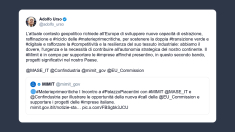 Urso: sostenere la doppia transizione verde e digitale