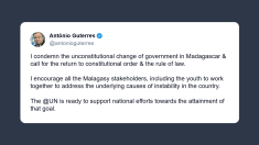 Guterres: condanno il cambio di governo incostituzionale in Madagascar
