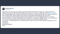 Sasso: la scuola italiana non è un carro che sfila al gay pride