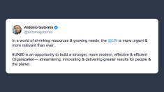 Guterres: in un mondo con risorse sempre più scarse le Nazioni Unite sono più rilevanti che mai