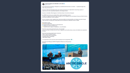 Il messaggio dell’ammiraglio Dragone all’Assemblea del Circolo Artico a Reykjavík