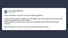 Ministero Esteri israeliano: Hamas ha oltrepassato due volte la linea gialla