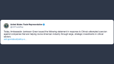 Greer: i tentativi di intimidazione della Cina non fermeranno gli Usa