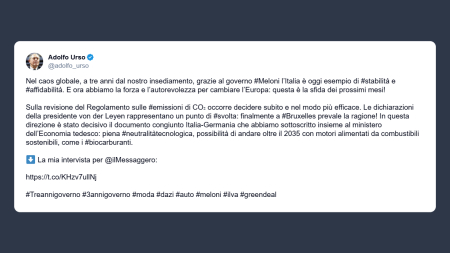 Urso: finalmente a Bruxelles prevale la ragione sulle emissioni di Co₂