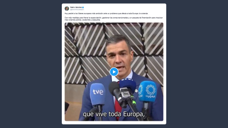Sanchez per l’edilizia abitativa in Europa