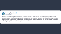 Ministero Tesoro Usa: non tollereremo che la Colombia traffichi droga nel nostro Paese