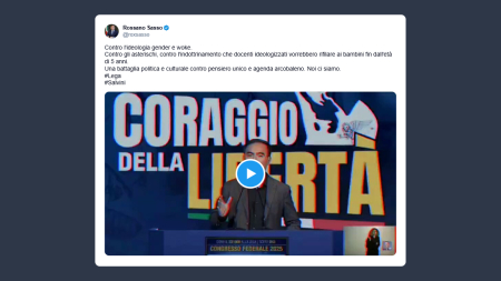 Sasso: contro l’ideologia gender e woke