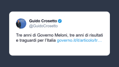 Crosetto: tre anni di Governo, tre anni di risultati e traguardi per l’Italia