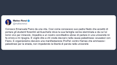 Renzi: impedire a un nostro concittadino ebreo di parlare in una università mi fa orrore