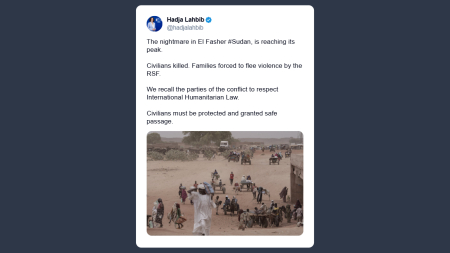 Hadja Lahbib: i civili in Sudan devono essere messi in salvo