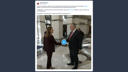 Metsola: Airbus rappresenta un trionfo europeo nel mondo