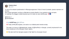 Federica Onori sulle elezioni parlamentari in Georgia: il popolo georgiano continua a difendere la propria libertà