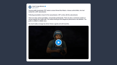 Ministero Esteri israeliano: numero preoccupante di infiltrati di Hamas nelle redazioni