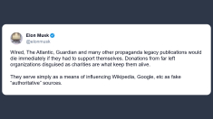 Musk su Wired The Atlantic e Guardian: a tenerle in vita sono le donazioni di organizzazioni di estrema sinistra