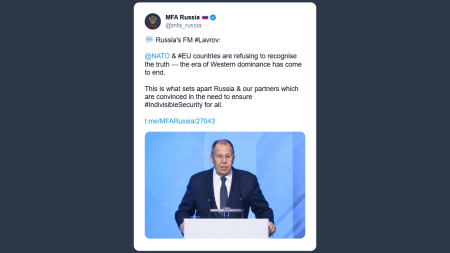 Lavrov: l’era del dominio occidentale è finita