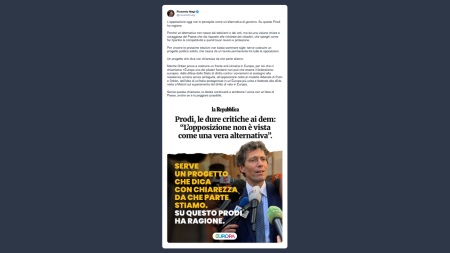 Magi: Prodi ha ragione, l’opposizione non è percepita come alternativa di governo